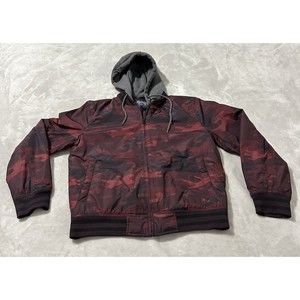 American Rag Mens Tonal Camo Bomber Jacket, Red, Medium Vietnam